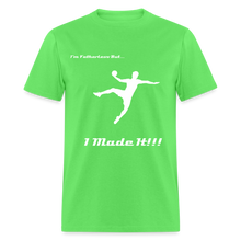 Load image into Gallery viewer, Men&#39;s T-Shirt Fatherless I Made It - kiwi basketball silouette in front.
