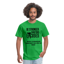 Load image into Gallery viewer, Fatherless Men&#39;s T-Shirt No Excuses - bright green
