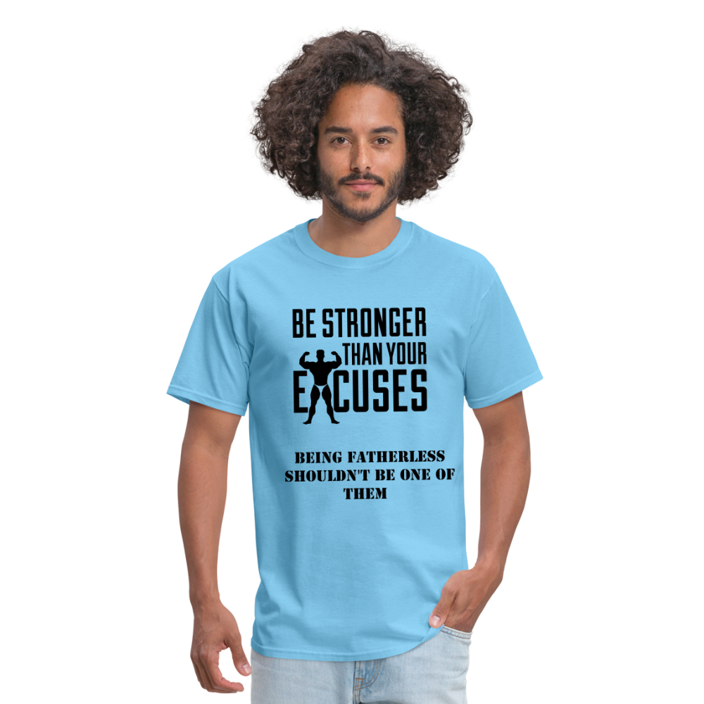 Men's T-Shirt Fatherless No Excuses - aquatic blue