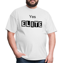 Load image into Gallery viewer, Men&#39;s T-Shirt - white I&#39;m Fatherless But Elite the word Yes Elite on front of shirt.
