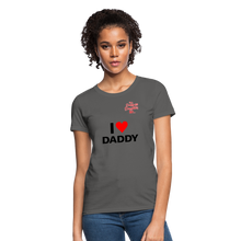 Load image into Gallery viewer, Women&#39;s T-Shirt &quot;I&#39;m A Daddy Less Daughter - charcoal
